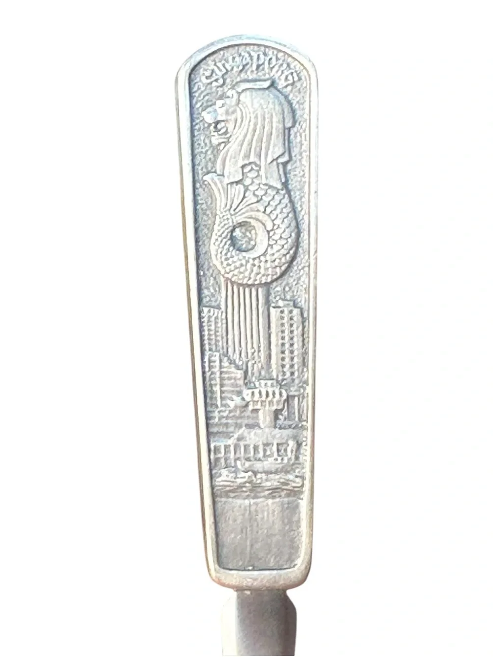 Vintage Singapore Merlion Letter Opener Silver Tone Souvenir Desk Accessory 7.5”